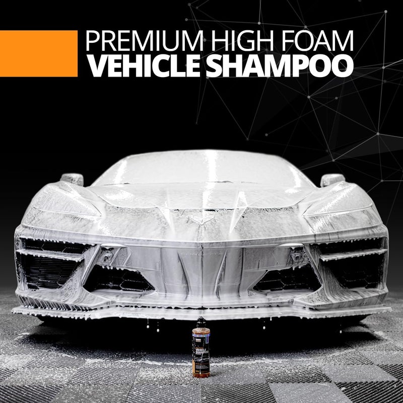 CERAKOTE High Foam Vehicle Shampoo (32 oz. Bottle) - pH Neutral Premium Car Wash Soap - Ceramic Coating Prep and Maintenance - Citrus Scent - Maximum Suds - Image 1